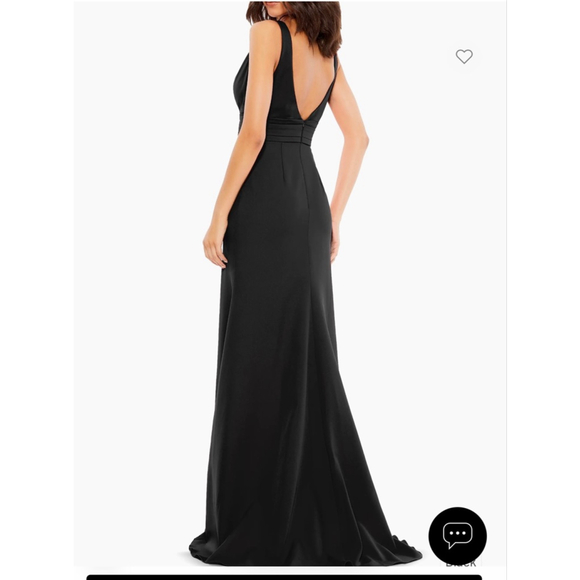 NWT Mac Duggal V-Neck A-Line Gown SZ 14 (no bow) - Picture 3 of 9